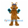 Kangaroo Mascot Costume with Blue Goggles and Turquoise Gloves