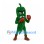 Chili Pepper Mascot Costume in Green with Red Boxing Gloves