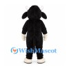 Bull Mascot Costume in Black with Pink Muzzle and Cream Belly