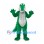 Alligator Mascot Costume in Green with Gray Belly and Long Tail