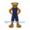 Wildcat Mascot Costume in Tan with Navy Basketball Uniform