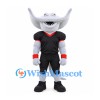 Manta Ray Mascot Costume in Gray with Black Football Uniform
