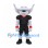 Manta Ray Mascot Costume in Gray with Black Football Uniform