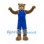 Cougar Mascot Costume in Brown with Blue Basketball Uniform