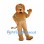 Lion Mascot Costume in Tan with Orange Mane and Long Tail