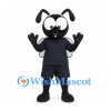 Wasp Mascot Costume in Black with Gray Wings and Black Sports Uniform