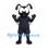 Wasp Mascot Costume in Black with Gray Wings and Black Sports Uniform