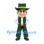 Leprechaun Mascot Costume with Green Top Hat and Long Waistcoat