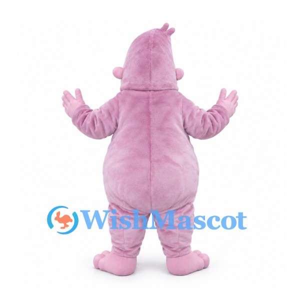Troll Mascot Costume in Pink with Tall Head and Rounded Belly