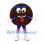 Chocolate Cookie Mascot Costume with Blue Headband and Pink Wristbands
