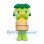 Kappa Mascot Costume in Green with Leaf Head and Wooden Bucket