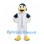 Eagle Mascot Costume with Navy Cap and White Baseball Uniform