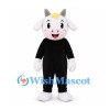 Goat Mascot Costume with White Head and Black Body
