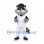 Raccoon Mascot Costume with Navy Cap and White Baseball Uniform