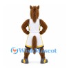 Horse Mascot Costume in Brown with White Basketball Uniform