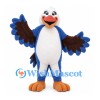 Eagle Mascot Costume in Blue and White with Brown Wing Feathers