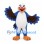 Eagle Mascot Costume in Blue and White with Brown Wing Feathers
