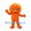 Sun Mascot Costume in Orange with Spiked Yellow Rays