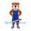 Tiger Mascot Costume with Blue Basketball Uniform