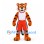 Tiger Mascot Costume with White Vest and Orange Basketball Shorts