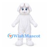 Rabbit Mascot Costume in White with Long Floppy Ears