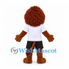 Lion Mascot Costume with White Shirt and Black Shorts
