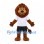 Lion Mascot Costume with White Shirt and Black Shorts