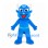 Blue Dragon Mascot Costume with White Horns and Turquoise Belt