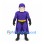 Superhero Mascot Costume with Purple Muscular Suit and Cape
