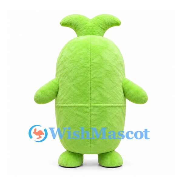 Sprout Mascot Costume in Lime Green with Two Leaf Head Tuft