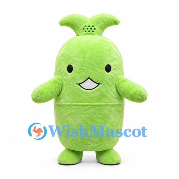 Sprout Mascot Costume in Lime Green with Two Leaf Head Tuft