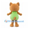 Fox Mascot Costume in Tan with Lime Green Belly Panel