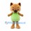 Fox Mascot Costume in Tan with Lime Green Belly Panel