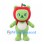 Bear Mascot Costume in Light Green with Red Apple Hood
