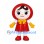 Girl Mascot Costume with Round Red Hood and Yellow Bow