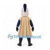 Warrior Mascot Costume with Silver Crested Helmet and Gold Cape