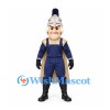 Warrior Mascot Costume with Silver Crested Helmet and Gold Cape
