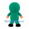 Man Mascot Costume with Green Hooded Suit and Black Shoes