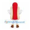 Hot Dog Mascot Costume with Red Sausage and White Gloves