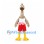 Ostrich Mascot Costume in Beige with Red and White Sports Uniform