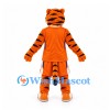 Tiger Mascot Costume with Orange Soccer Uniform