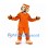 Tiger Mascot Costume with Orange Soccer Uniform