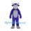 Bull Mascot Costume in Purple with Gray Muzzle and Belly