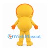 Sun Character Mascot Costume in Yellow with Orange Face Rim