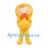 Sun Character Mascot Costume in Yellow with Orange Face Rim