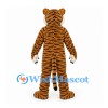Tiger Mascot Costume with Orange Striped Fur and White Belly