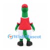 Dinosaur Mascot Costume in Green with Red Cap and White Shorts
