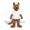 Kangaroo Mascot Costume in Brown with Blue Headband and White Shirt