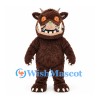 Forest Monster Mascot Costume in Brown with Horns Tusks and Back Spikes