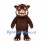 Forest Monster Mascot Costume in Brown with Horns Tusks and Back Spikes